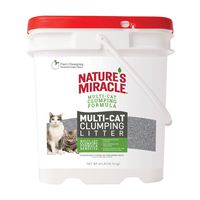 Nature's Miracle P-98140 Multi-Cat Clumping Clay Litter, 40 pounds, Pail, Fresh Linen Fragrance, Super Absorbent Fast-Clumping Formula