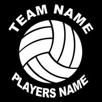 Wild Dingos LLC Sports Volleyball LRG 5x5 Custom Vinyl Decal Sticker White