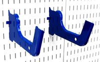 Wall Control Heavy Duty Pegboard Hook Slotted Hook Pair - Slotted Metal Pegboard Heavy-Duty Hooks for Wall Control Pegboard and Slotted Tool Board - Blue