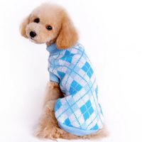 Howstar Puppy Sweater, Pet Classic Warm Clothing Knitted Soft Sweatshirt Clothes (Sky Blue, M)