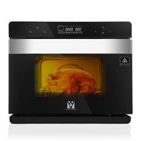 Vestaware Steam Convection Oven, 32QT Digital Toaster Oven Countertop Smart Ovens with 5 Predefined Programs/4 Menus with 32 Predefined Recipes/DIY modes Includes Baking Pan Grill Rack Mitts