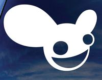 Deadmau5 Mouse Head 5" Rock Band Logo Decal Sticker for Cars Laptops Tablets Skateboard - WHITE