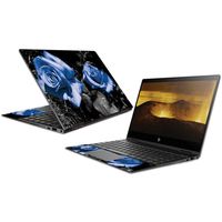 MightySkins Skin Compatible with HP Envy x360 Convertible 13" (2018) - Blue Roses | Protective, Durable, and Unique Vinyl Decal wrap Cover | Easy to Apply, Remove, and Change Styles | Made in The USA