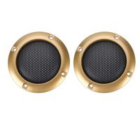 Zerone 2 Inch Speaker Decorative Steel Mesh Circle Car Speaker Protective Mesh Cover Replacement(Gold)