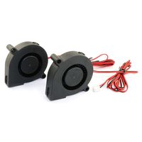 RuiLing 2-Pack 5015 DC 12V 0.18A Cooling Blower Fan 6000Rpm Industrial Cooling Turbo Fan for 3D Printer Accessories,Mini Black Plastic Cooling Fans 50x50x15mm