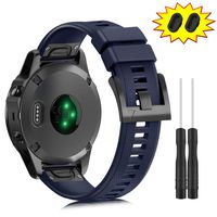 ZEROFIRE Bands for Garmin Fenix 5 and Fenix 5 Plus Watch Strap Replacement Silicone Band Compatible with Forerunner 935, 945, Approach S60, Quatix 5 Smartwatch, Including Anti-dust Plug - Dark Blue
