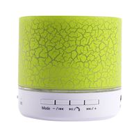 Happy Hours - Mini Handsfree Wireless Bluetooth Speaker/Portable Bass Subwoofer Speaker with Colorful Led Light and Mic Built-in for iPhone iPad Samsung Laptop Mp3 Support USB/AUX/TF/SD Card(Green)
