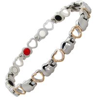 Elegant Magnetic Bracelet for Women Pain Relief for Arthritis and Carpal Tunnel Tendonitis Tennis Elbow Joint Wrist-Magnetic Bracelet for Women with Fold Over Clasp-HSS4 (9 in/23 cm)