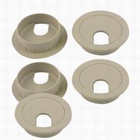 Uptell 5 Pcs 35mm Hole Stationary Grommet Cable Covers Desktop Computer Gray