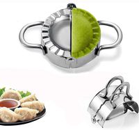 Emoly Dumpling Maker, Upgraded Dumpling Press, Stainless Steel Empanada Press, Pie Ravioli Dumpling Wrappers Mold Kitchen Accessories, Large Size (9.5cm/3.74")
