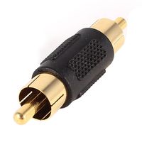 uxcell RCA Male to Male Audio Video Coupler Adapter Connector Gold Tone