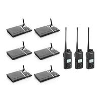 SAMCOM FTAN10A 10-Channel Digital FM Wireless Intercom System(6 Packs) + 20 Channel 2.5 Miles Range Walkie Talkie(3 Packs)