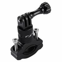 Kinrui Aluminum Alloy Bike Bicycle Handlebar Stand Mount Holder for GoPro Hero Camera (Black)