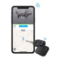 SwiftFinder Wireless Key Finder, Mini Bluetooth Anti-Lost Smart Tag Locator GPS Tracker for Key/Phone/Wallets/Purse/Luggage and Bags with APP Control Compatible with iOS and Android Devices Black