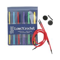 Love2Crochet Interchangeable Crochet Hook Set, USF 5/3.75mm-J10/6mm (L2CF5-J10)