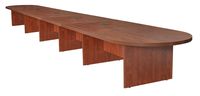 Regency with with 4 Power Data Grommets Legacy Modular Racetrack Conference Table, 288-inch, Cherry