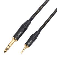 TISINO 1/8 to 1/4 Stereo Cable, Heavy Duty 3.5mm Mini Jack TRS to 6.35mm Jack TRS Audio Interconnect Path Cord Lead - 3.3 feet