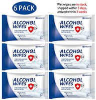 Wet Wipes, 75% Alcohol Cleaning Wipes, Daily Disinfecting Use for Hand Home House Travel Office Outdoor All Purpose