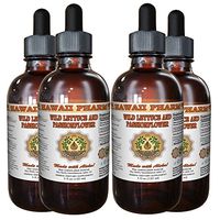 2-in-1! Wild Lettuce & Passion Flower Tincture, Organic Wild Lettuce (Lactuca Virosa) & Passion Flower (Passiflora Incarnata) Liquid Extract, Hawaii Pharm Trusted Brand, 4x4 oz