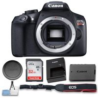 Canon EOS Rebel T6 Digital SLR Camera (Body Only) Wi-Fi Enabled + High Speed 32GB Memory Card and Cleaning Kit
