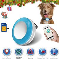 GPS Tracker for Dogs,（Free SIM）TKSTAR Mini Dog GPS Tracker GPS/LBS/WiFi Positioning Geofence Alarm Pet GPS Tracker IP65 Waterproof Cats Dogs Acctivity Monitor Free App TK925