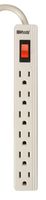 Woods 41350 6-Outlet Power Strip with 1.5-Foot Cord, White