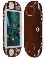Skinomi Dark Wood Full Body Skin Compatible with Sony PS Vita (PCH-2000)(Full Coverage) TechSkin with Anti-Bubble Clear Film Screen Protector