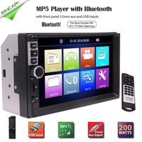 Double Din Car Electronics Multimedia High Resolution Double DIN Car Stereo Receiver with Built-in Bluetooth USB,MP3 & WMA Player in Dash Video Audio Headunit Colorful Button Lights