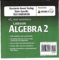Holt McDougal Larson Algebra 2: ExamView Test Generator CD-ROM