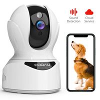 Pet Camera 1080P Wireless Security Camera, COOAU WIFI Indoor IP Cam with Pan/Tilt/Zoom, Sound Detection, Motion Tracking and Alert, Two Way Audio, Baby/Elder/Nanny/Dog Monitor, Support Cloud and Alexa