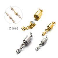 Zpsolution Screw-in Locking Safety Magnetic Lobster Clasps for Jewelry Making Necklace 2 Size 8mm 6mm