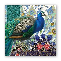 Michel Design Works NAP295 20-Count 3-Ply Paper Cocktail Napkins, Peacock