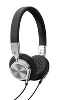JOWAY TD01 Aluminum Alloy Foldable 3.5mm Wired Headphone with Mic for iPhone iPad iPod or Other Cell Phone Tablet Computer (Black)