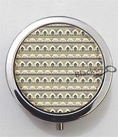 BlackKey Bohemian Pattern 3-Compartment Decorative Pocket Gift Box Case Organizer for Pill, Color 1 -2059