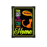 Woodsam LED Drawing Painting Board - 24" x 16" Erasable Non Porous Glass Surface with 8 Fluorescent Window Markers-Best for Chalkboard Blackboard Whiteboard Bulletin/Letter/Spelling/Display/Menu Board