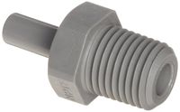 John Guest Acetal Copolymer Tube Fitting, Stem Adaptor, 1/4" Stem OD x 1/4" NPTF Male (Pack of 10)