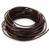 LolliBeads (TM) 2 mm Genuine Round Leather Cord Braiding String Dark Brown Espresso 10 Meters (10 Yards)