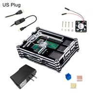 Shentesel Computer Cooling Fan Cooler Heatsink Module Kits for Raspberry Pi 3 Model B+ - US Plug