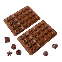 Webake 2 Pack Silicone Chocolate Molds 24 Cavity, Hard Candy Mold Tray for Keto Fat Bomb and Jello