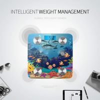 Bluetooth Weight Scale Cartoon Natural Sea Creature Fish Weight Scales for People Body Fat Composition Monitor Analyzer with Smartphone App for Body Management-396 Lbs