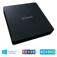 Mini PC, Intel x5-Z8350 Fanless 4G+64GB Mini Computer with HDMI & VGA/4K HD/2.4G+5G Dual WiFi/1000Mbps LAN