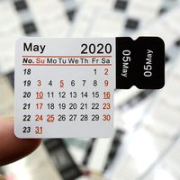 GoldenSunny Calendar Stickers 2020 2021 for Planner, Journal, Notebook, 72 Monthly Planner Tabs from January 2020 to June 2021 with Week Numbers and Holidays - 4 Sets