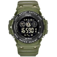 Juya Mens Digital Sports Watch Outdoor Wrist Fitness Tracker Waterproof Military Pedometer Calorie Counter Multifunction Bluetooth Smart Watch Long Standby time Compare with iOS&Android (Army Green)