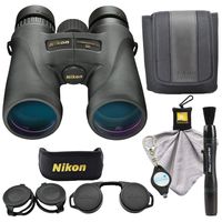 Nikon Monarch 5 8x42 Binoculars (7576), Black Bundle with a Nikon Cleaning Cloth, Lens Pen and a Lumintrail Keychain Light
