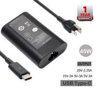 45W USB-C Tpye C AC Adapter Charger Power Supply for DELL XPS 12 XPS 13 9360 9370 9333 Inspiron 14 (7437) Series Laptops 332-1827 Latitude etc.