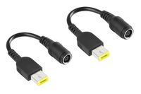 Purpleleaf Tip Adapter Connector Converter for Lenovo Thinkpad Round 7.7mm to Slim Square Lenovo Yoga Ideapad Dongle: 0b47046 0b47048 ADLX45NCC2A ADLX45NLC2A Dongle for Laptop AC Charger (2Pack