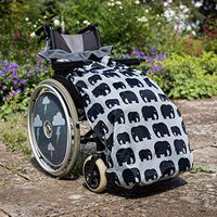 100% Waterproof Fleece-Lined Wheelchair Cozy Cover | Universal fit for Manual and Powered wheelchairs | Adult Size (Gray Elephant)