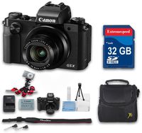 Canon PowerShot G5 X Digital Camera + 32 GB SD Memory Card + Cleaning Kit + Spider Tripod + Camera Case - International Version