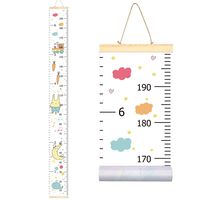 Sylfairy Growth Chart Wall Hanging, Kids Wall Ruler Removable Height Measure Chart for Boys Girls Growth Ruler from Baby to Adult for Child's Room Decoration 79''7.9''（Aninmal A)