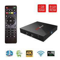 Greatlizard X96 Android 7.1 Smart TV Box 1GB RAM 8GB ROM WiFi 1080p 4K 64 Bit Media TV Set Top Box